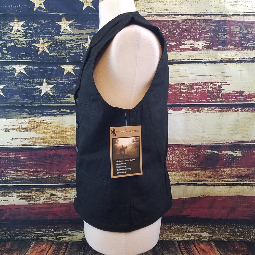 WYOMING TRADERS CANVAS BRONCO WESTERN VEST (2NDS) - Picture 3 of 6
